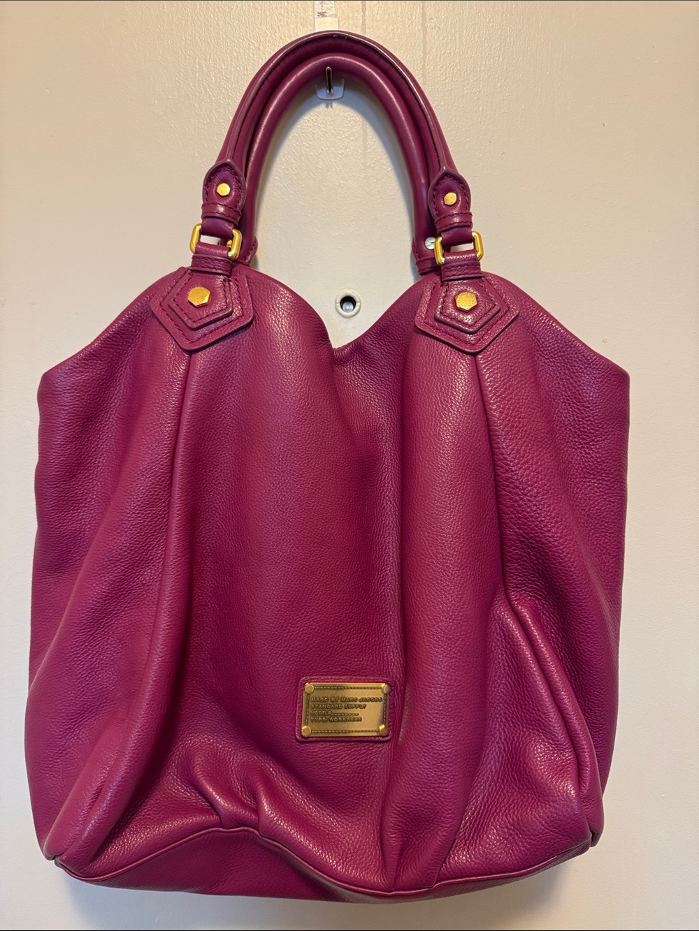 Marc By Marc Jacobs vibrant magenta Pebbled Leather Satchel - Picture 2 of 11
